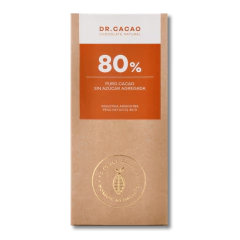 Chocolate 80% Puro Cacao Sin Azúcar Agregada - Dr Cacao