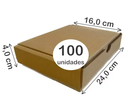 CAIXA CORTE E VINCO MINI ENVIOS 02 (Embalagem com 100 caixas)