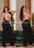 Calça Jeans Feminina Premium Collection Wide Leg - Preta - comprar online