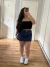 Shorts Saia Jeans Azul Escuro - Dushi Wear