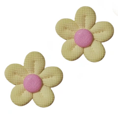 Aplique Flor Margarida Amarelo - Costurinha - Unidade