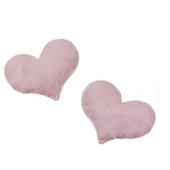 Aplique Coração Pelinho Rosa Bebê 4.5cm - Unidade