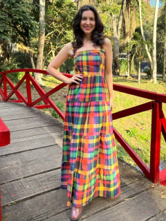 Vestido Nice Xadrez Rainbow - PRÉ-VENDA - ENVIOS A PARTIR DE 05/12 - COLORATO