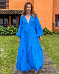 Vestido Marrocos Azul Celeste