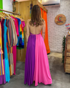 Vestido Ilha do Mel Rosa e Roxo - loja online