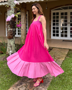 Vestido Sorrento Pregas Pink - loja online