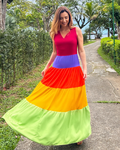 Vestido Cusco Colorido na internet