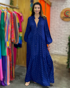 Vestido Marrocos Azul Marinho - comprar online