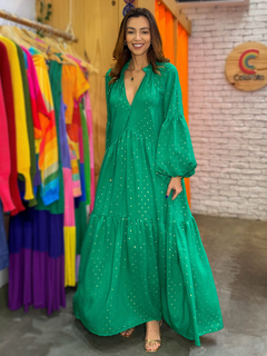 Vestido Marrocos Verde Bandeira
