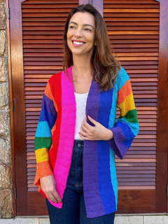 Cardigan Rainbow Tricô