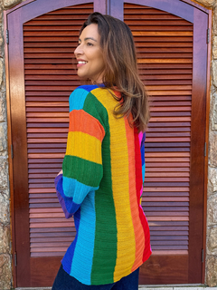 Cardigan Rainbow Tricô - COLORATO