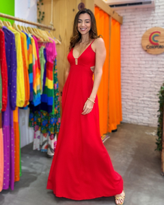 Vestido Jardins Vermelho na internet