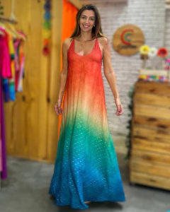 Vestido Dubai Degradê Laranja - comprar online
