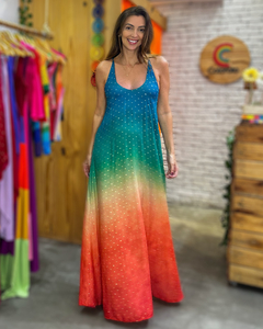 Vestido Dubai Degradê Azul - comprar online