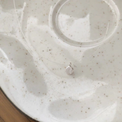 Colar nylon ponto de luz prata 925