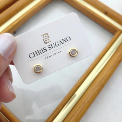 Brinco ponto de luz banhado a ouro - comprar online