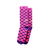 MEIA ALTAI QUADRICULADA ROSA E ROXO - comprar online