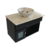 Vanitory Colgante 80 Etnica Negro Con Tapa Lisa Y Bacha - tienda online