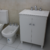 Vanitory De Apoyo 60 Loft Blanco 2 Puertas Con Mesada - comprar online