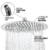 Ducha Plato Lluvia Redondo 15cm Slim Acero Inox 6p Antisarro