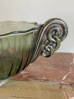 Centro de mesa Val St Lambert - Art Rarus Antiquário