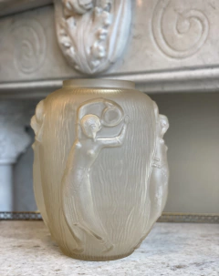Vaso em vidro fosco Art Deco - comprar online