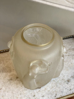 Vaso em vidro fosco Art Deco - loja online
