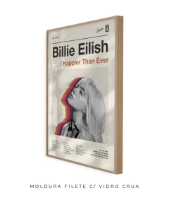 Quadro / Pôster -- Billie Eilish - Happier Than Ever na internet