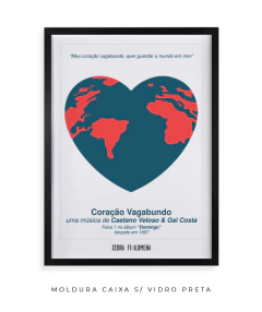 Quadro / Pôster - Caetano Veloso & Gal Costa - Coração Vagabundo - Zebra Filomena | Quadros e Pôsteres de Música