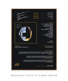 Quadro / Pôster -- Daft Punk - Random Access Memories - Zebra Filomena | Quadros e Pôsteres de Música