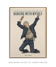 Quadro / Pôster - Billy Idol - Dancing with Myself - Zebra Filomena | Quadros e Pôsteres de Música
