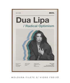 Quadro / Pôster - Dua Lipa - Radical Optimism na internet