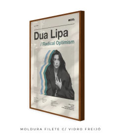 Quadro / Pôster - Dua Lipa - Radical Optimism - Zebra Filomena | Quadros e Pôsteres de Música