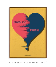 Quadro / Pôster - One Direction - Half a Heart - Zebra Filomena | Quadros e Pôsteres de Música