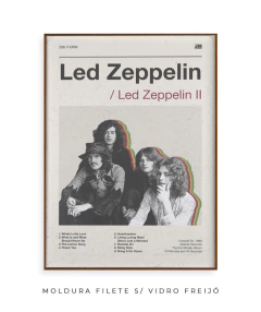 Quadro / Pôster - Led Zeppelin - Led Zeppelin II - Zebra Filomena | Quadros e Pôsteres de Música