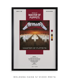 Quadro / Pôster -- Master of Puppets - Zebra Filomena | Quadros e Pôsteres de Música