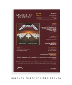 Imagem do Quadro / Pôster -- Metallica - Master of Puppets