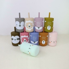 Vaso de silicona con tapa - Donna´s tienda