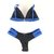 Top Iza / Calcinha 2Tira (Semi Fio)/ Preto | Azul Royal - comprar online