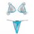 Top Cortininha /calcinha Bronze Semi Fio/ Azul BB | Branco na internet