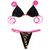 Top Cortininha / Calcinha Bronze Semi Fio/ Onça | Rosa Neon na internet