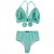 Top Lolla /calcinha Hot Pant Semi Fio/ Azul Piscina na internet