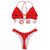 Top Kelly /calcinha Asa Delta Semi Fio/ Vermelho Vivo | Branco na internet