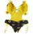 Maiô Ripple Semi fio / Girassol fundo Preto | Amarelo - comprar online