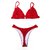 Top Iza / Calcinha Asa Delta Semi Fio/ Vermelho Vivo | AD ( Vermelho | Branco ) na internet