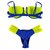 Top Jamile / Calcinha 2Tira Semi Fio / Amarelo Neon | Azul Royal na internet