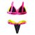 Top Jade /calcinha Jade Semi Fio/ Preto | Rosa Neon - Amarelo Neon - comprar online