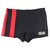 Sunga Box (listra Vertical) / Preta | Vermelho Vivo - comprar online