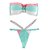 Top Wendy / Calcinha Josy Semi Fio/ Azul Piscina | Rosa BB - Branco