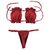 Top Agnes (Pico) /calcinha Bronze Semi Fio/ Marsala - Visc inK  Moda Praia